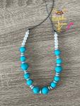 The Everyday Necklace: Turquoise & White