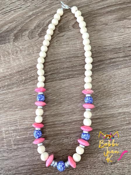 The Brinley Wood Bead Necklace picture