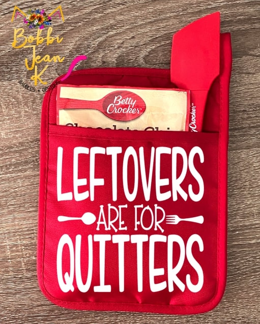 Leftovers Are For Quitters Pot Holder Gift Set picture