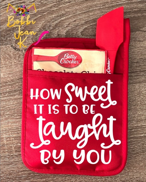 How Sweet It Is to Be Taught By You Pot Holder Gift Set picture