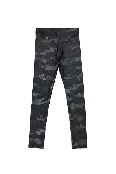 Girl's Leggings- Twinkle Camo- Black picture