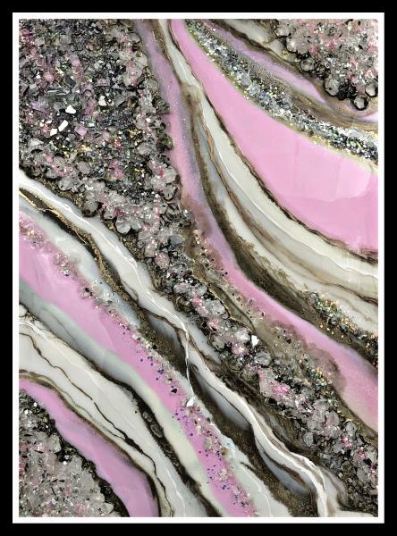 Pink and White Geode