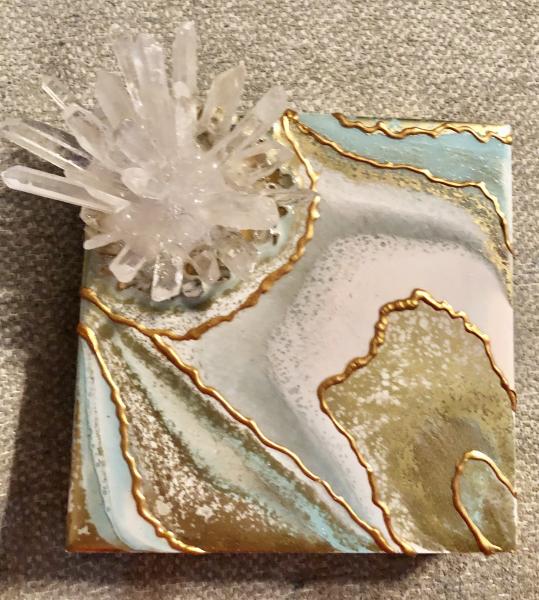 Mini Aqua Geode for desk or shelf picture