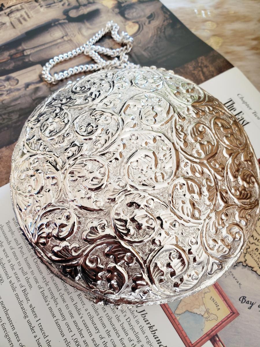 Silver Round Clutch picture