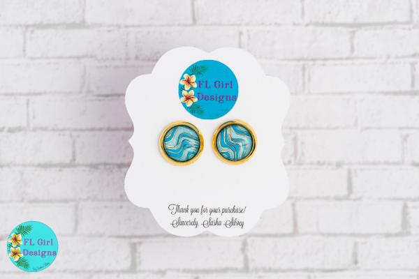 Gold Swirl Studs
