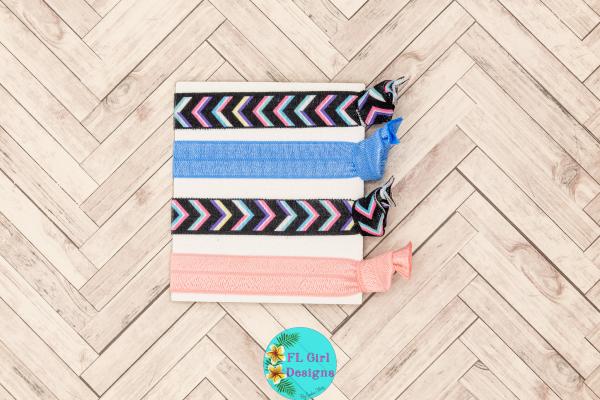 Pastel Chevron Hair Ties