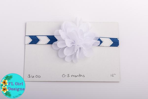 Blue & White Chevron / 6-9 months