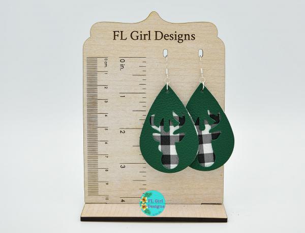 Black and White Buffalo Plaid Double Layered Deer