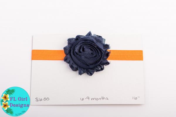 Orange and Blue Flower / 6-9 months