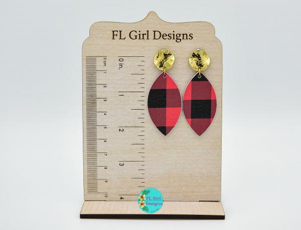 Red Buffalo Plaid Petal with Gold