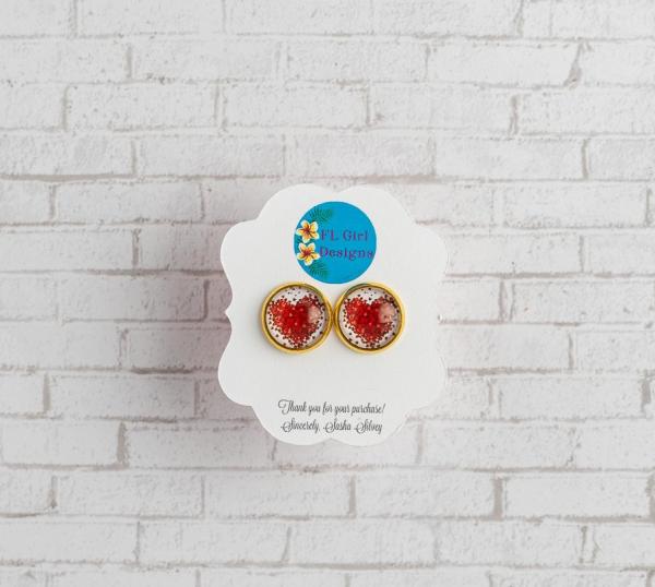 Heart Glass Studs