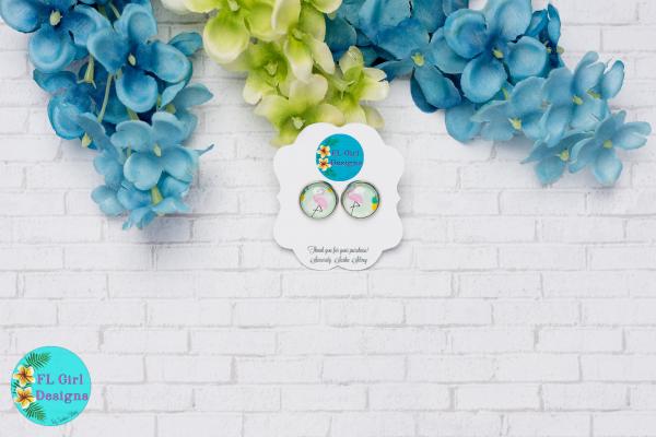 Flamingo Glass Stud