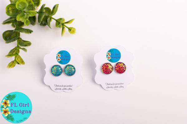 Music Notes Druzy Studs