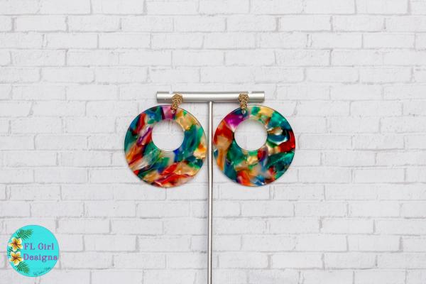 Acrylic Circle Earrings