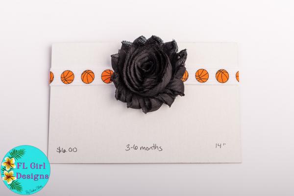 Basketball with Black Bow / 3-6 months