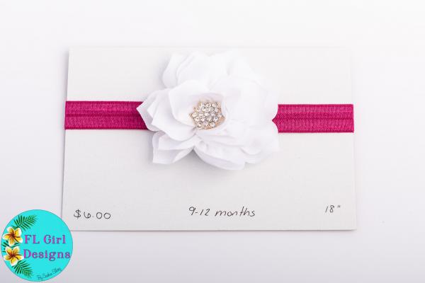 Maroon with White Flower / 9-12 months