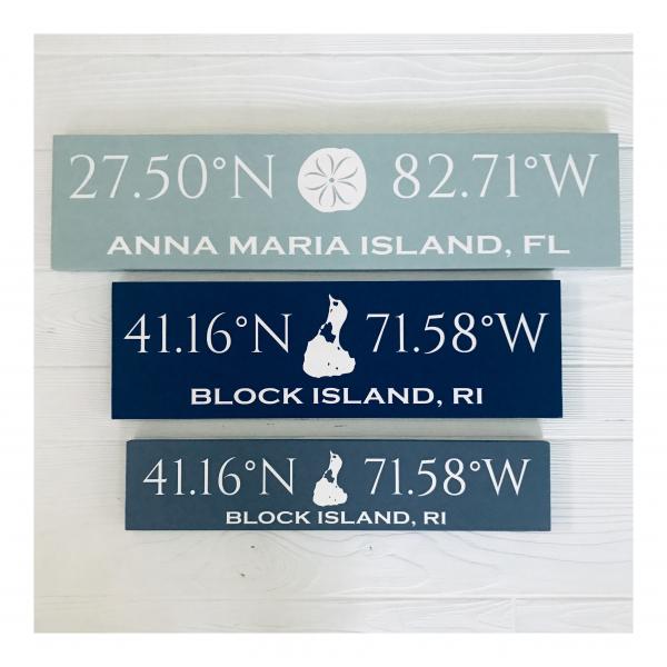 Large | Custom Coordinates Handcrafted Wooden Sign picture