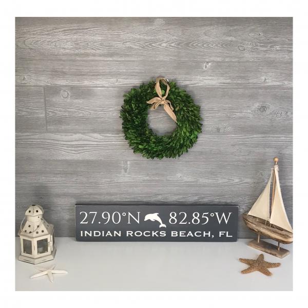 Large | Custom Coordinates Handcrafted Wooden Sign picture
