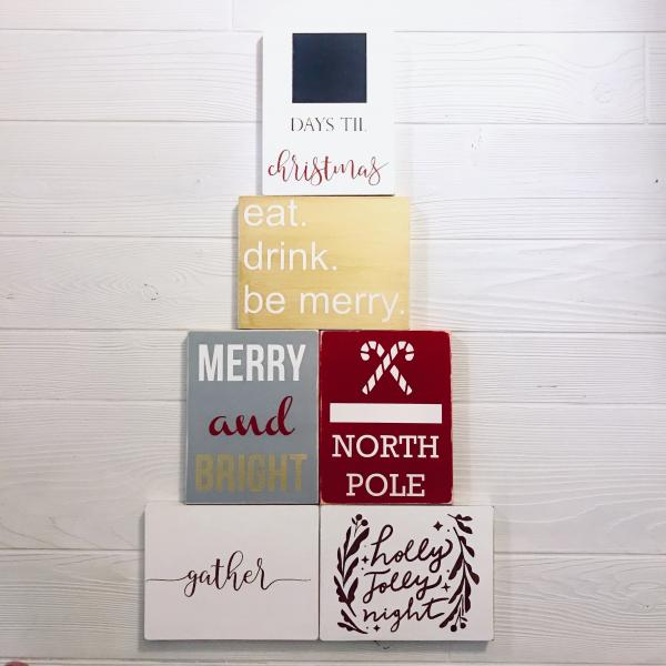 Eat. Drink. Be Merry. Handcrafted Wooden Passport Sign picture
