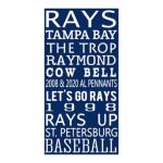 Tampa Bay Rays| Sports Subway Art Sign