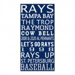 Tampa Bay Rays| Sports Subway Art Sign