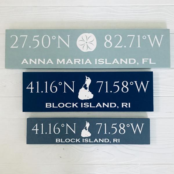 Medium | Custom Coordinates Handcrafted Wooden Sign picture