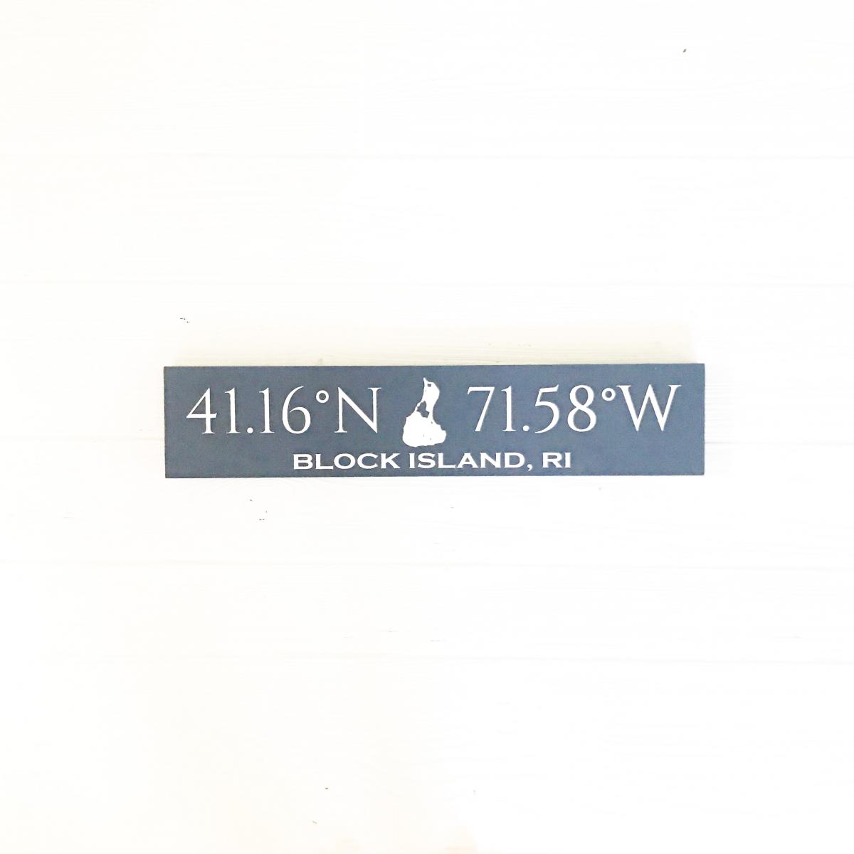 Small | Custom Coordinates Handcrafted Wooden Shelfie Block picture