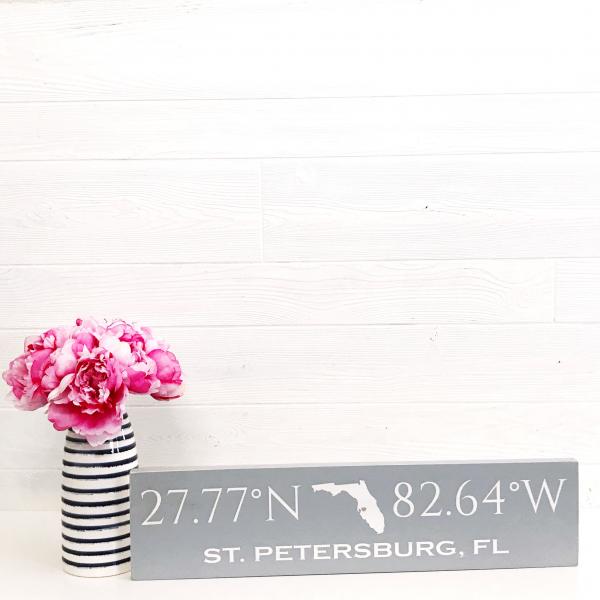 Large | Custom Coordinates Handcrafted Wooden Sign picture