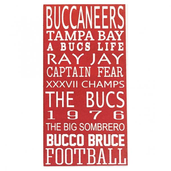 Tampa Bay Buccaneers | Sports Subway Art Sign