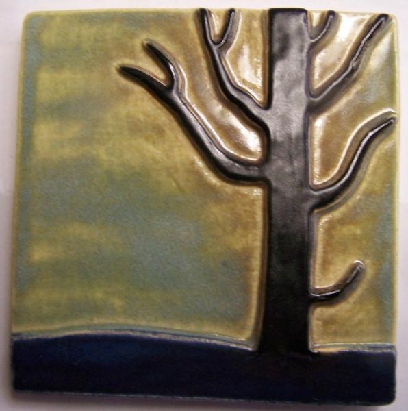 4x4 Tree Silhouette Tile picture