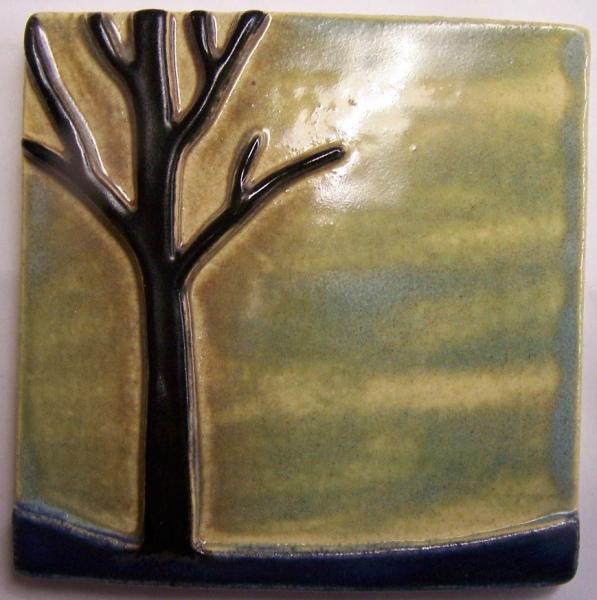 4x4 Tree Silhouette Tile picture