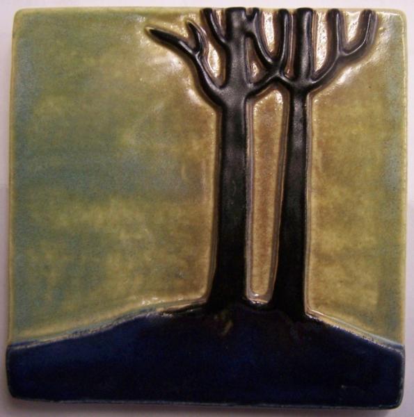 4x4 Tree Silhouette Tile picture