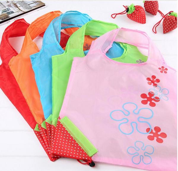 Cute Strawberry Tote Bags - Set of 5 Random Colors picture