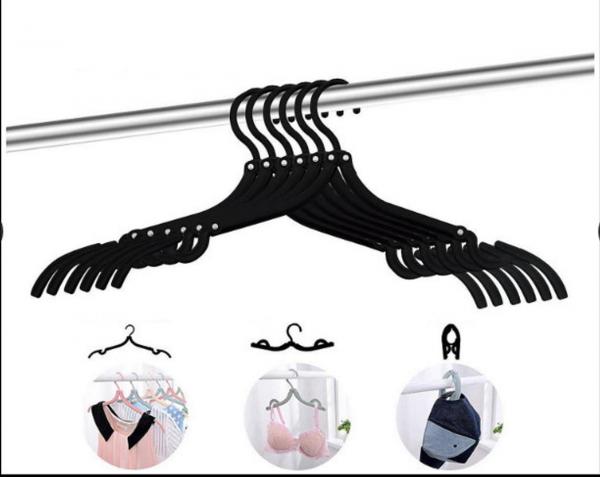 6PK Foldable Travel Hangers - 2 Sizes for Kids & Adults picture