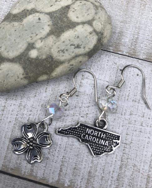 NC and dogwood earrings