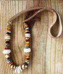 Multi Color African Bead Necklace