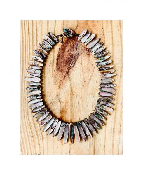 Abalone Necklace with Graduated Spikes