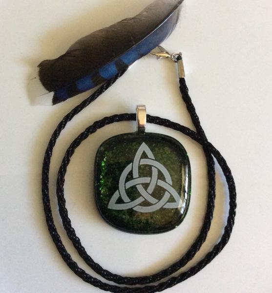 Triquetra Fused Glass Pendant picture