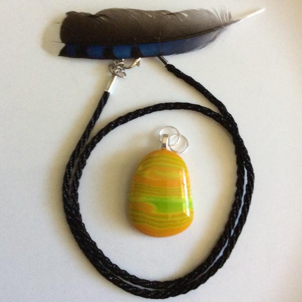 Colorweave Fused Glass Pendant