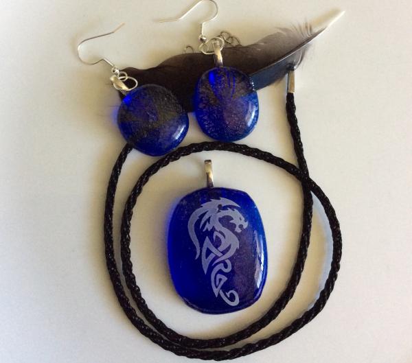 Dragon Fused Glass Jewelry Set picture