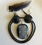 Celtic Knotwork Fused Glass Jewelry Set