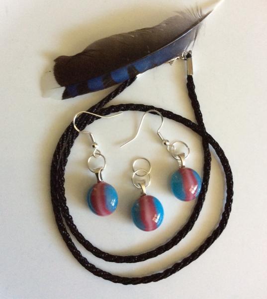 Trans Fused Glass Jewelry Set picture