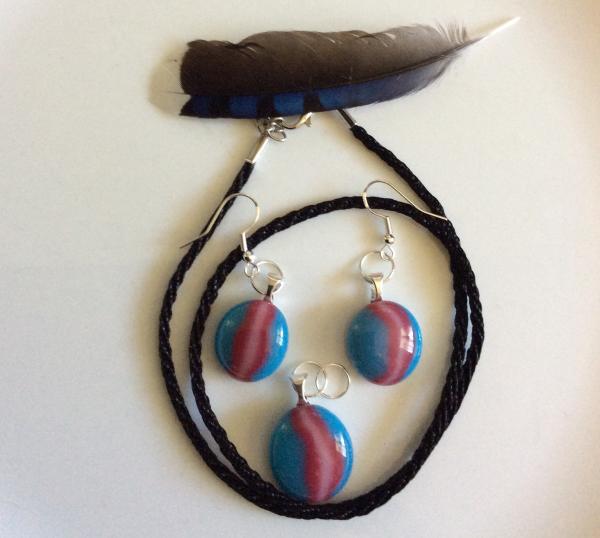 Trans Fused Glass Jewelry Set picture