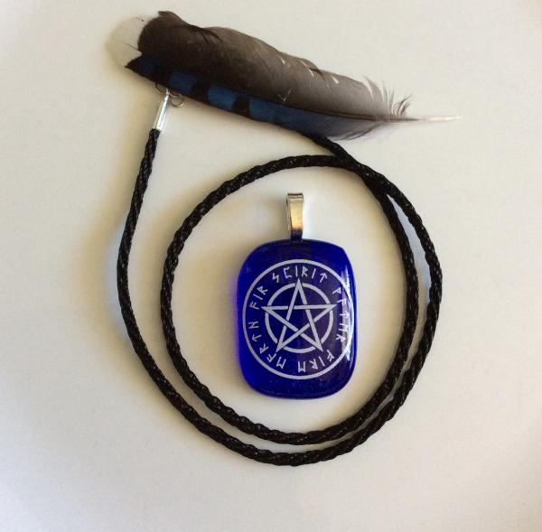 Pentacle Fused Glass Pendant