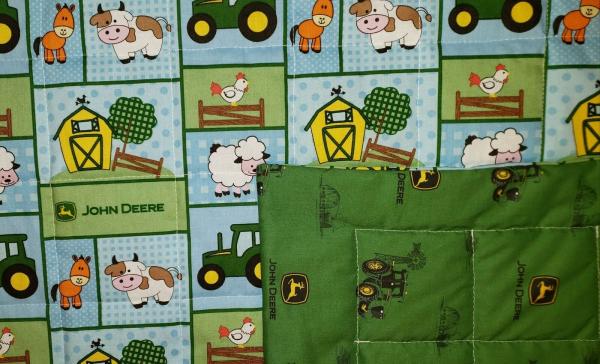 John Deere Baby/Toddler Blanket/Quilt - Approx 35" x 41" picture
