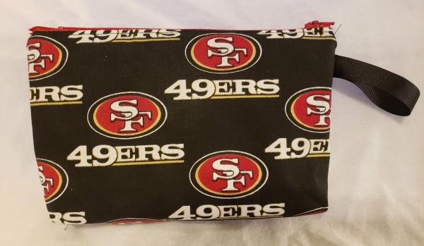 NFL Team Makeup/ Coin Pouch with Zipper - Approx. 6" x 9" picture