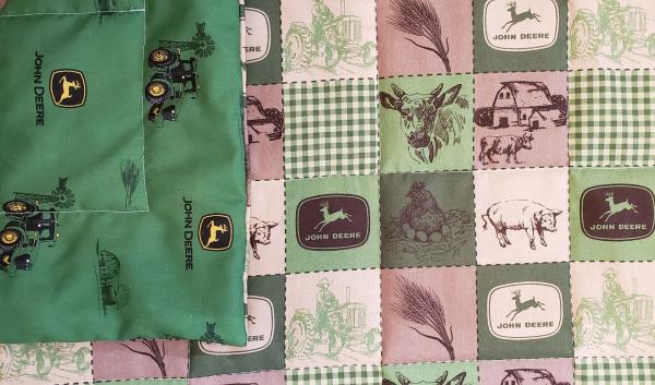 John Deere Baby/Toddler Blanket/Quilt - Approx. 35" x 41" picture