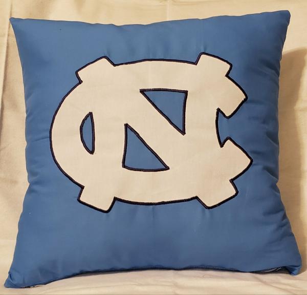 Appliqued Collegiate Decorative Throw Pillow - 18" x 18" Pillow Insert Included picture