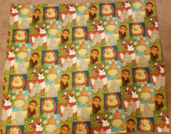Jungle Babies Baby/Toddler Blanket/Quilt - Approx. 34" x 40" picture