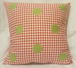 Appliqued Checked Decorative Christmas Pillow - 18" x 18" Pillow Insert Included